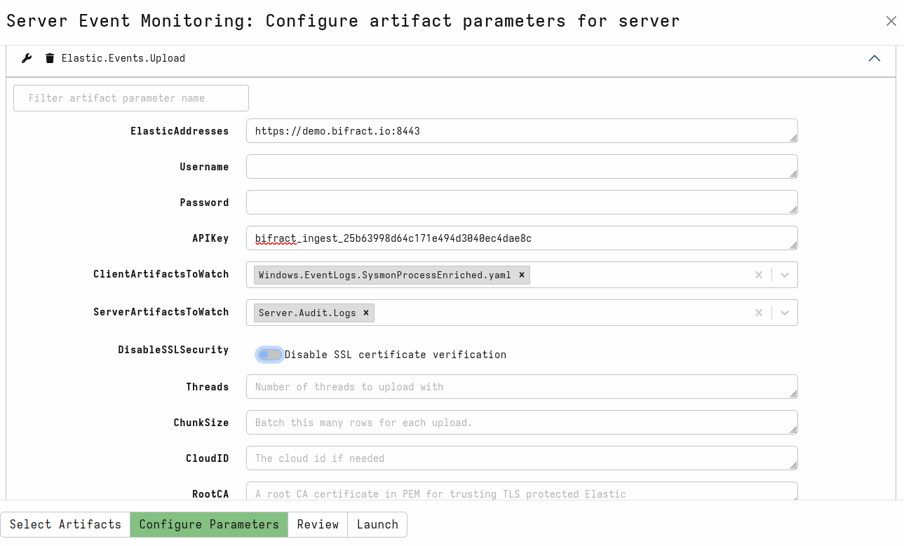 Elastic Events Upload